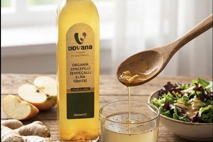 🍋 Zencefilli Zerdeçallı Elma Sirkesi: Altın Renkli Denge